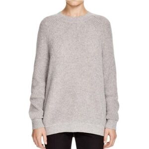 Vince Grey Wool Cashmere Blend Ribbed Sweater Size S